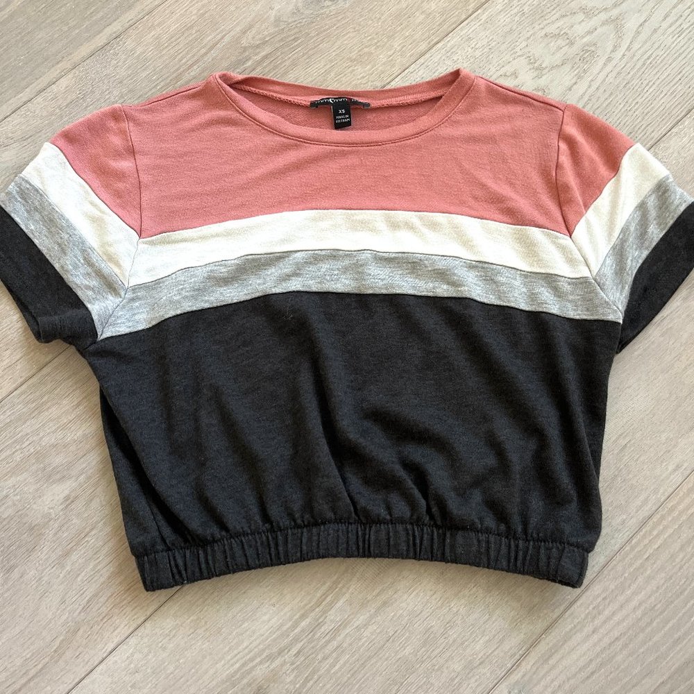 womens crop top elastic shirt